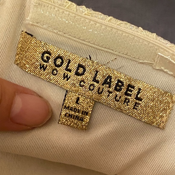 Cream and rhinestones party dress - Picture 8 of 9